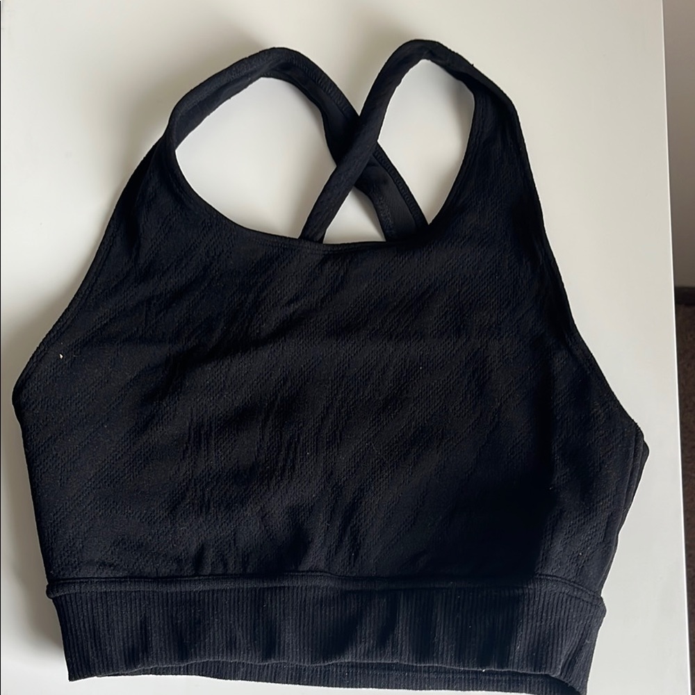 Fabletics Criss-Cross Seamless Cropped Bra - Large